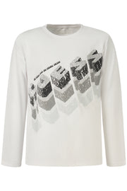 T-SHIRT EM ALGODÃO GUESS JEANS CRIANÇA BRANCA