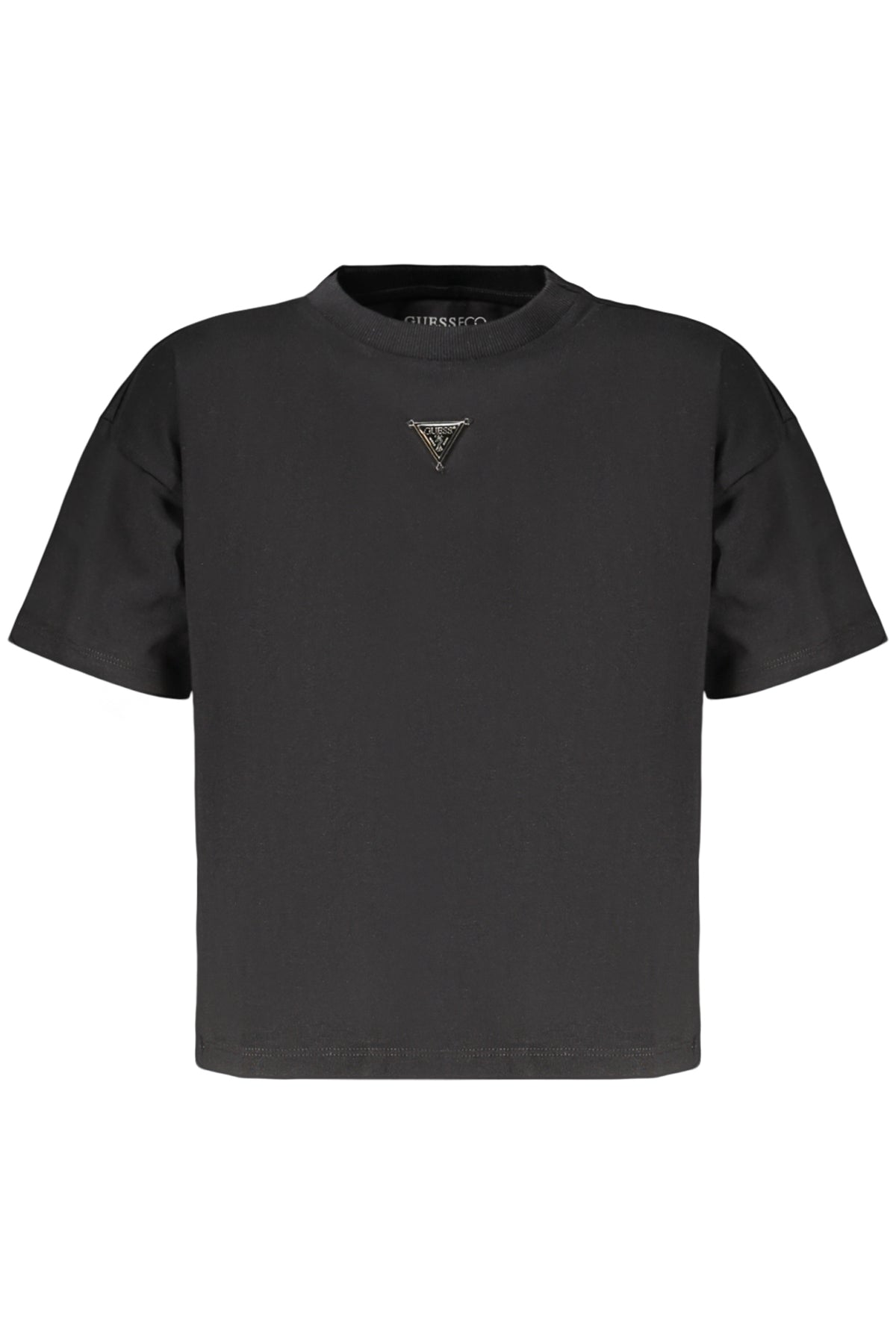 T-SHIRT EM ALGODÃO GUESS JEANS CRIANÇA PRETA