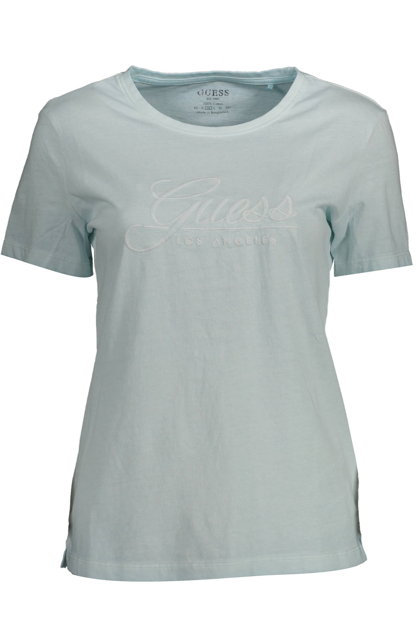 GUESS JEANS LIGHT BLUE SHORT SLEEVE WOMEN'S T-SHIRT