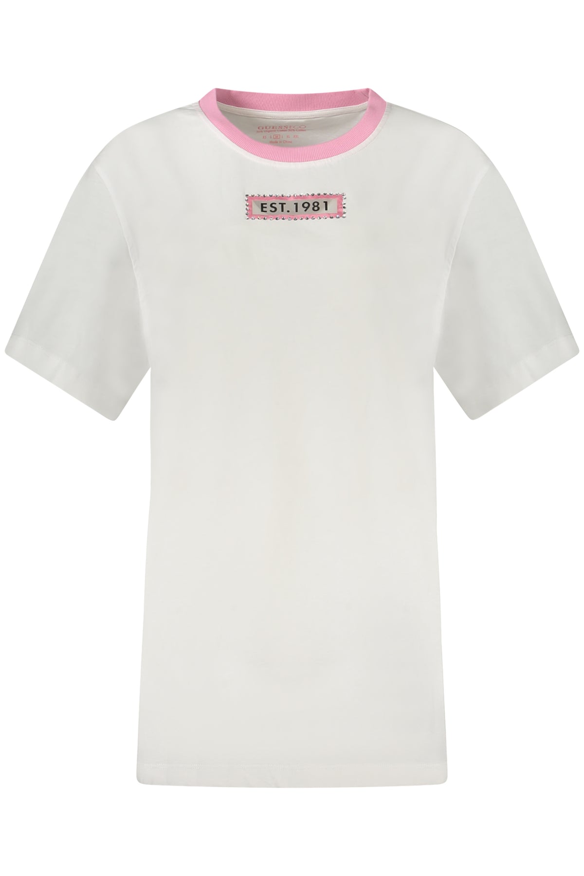 T-SHIRT EM ALGODÃO GUESS JEANS MULHER BRANCA