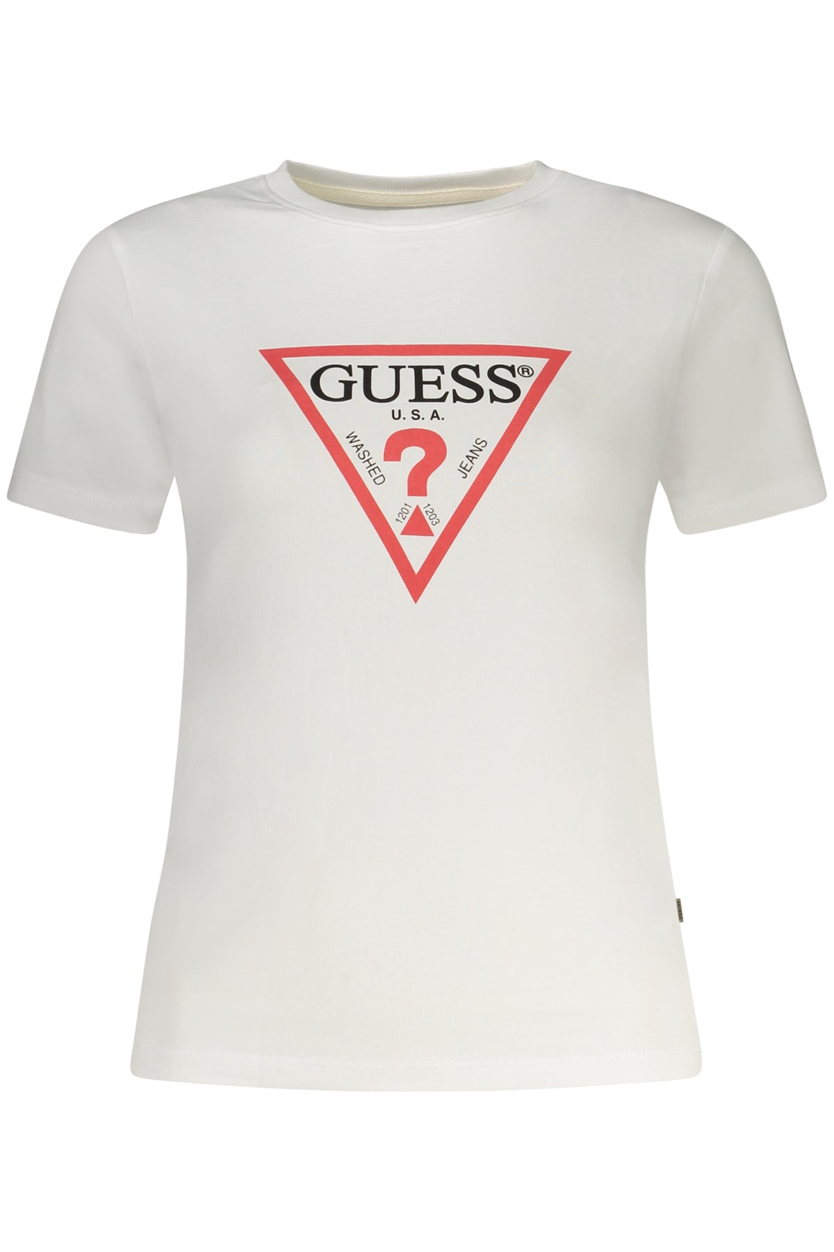 T-SHIRT EM ALGODÃO GUESS JEANS MULHER BRANCA