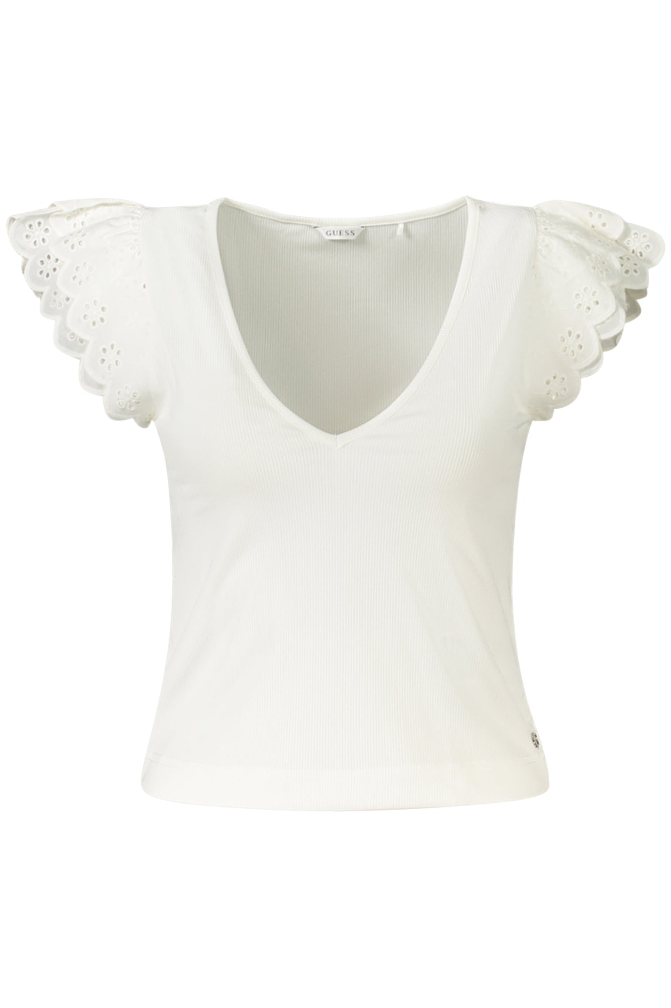 T-SHIRT COM LOGÓTIPO GUESS JEANS MULHER BRANCA