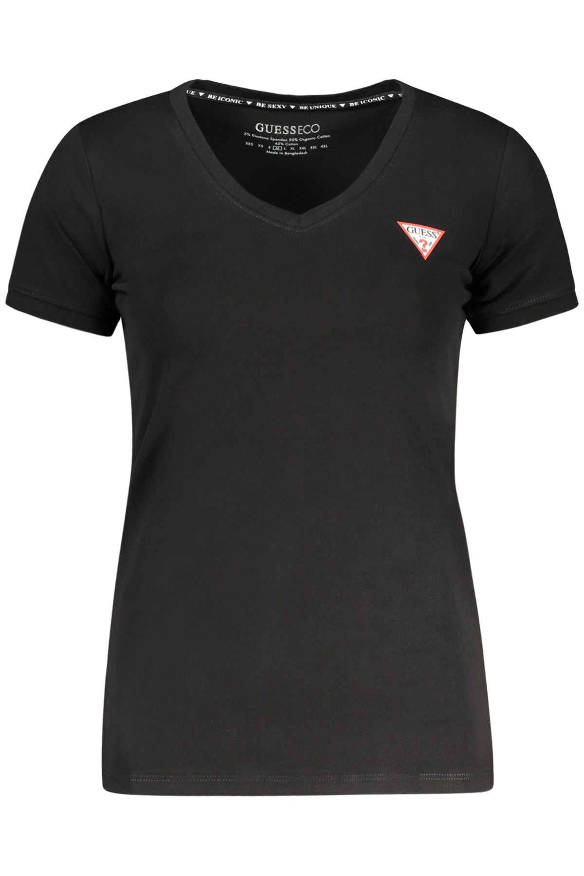 T-SHIRT EM ALGODÃO GUESS JEANS MULHER PRETA
