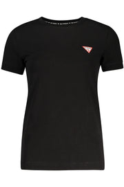 T-SHIRT EM ALGODÃO GUESS JEANS MULHER PRETA