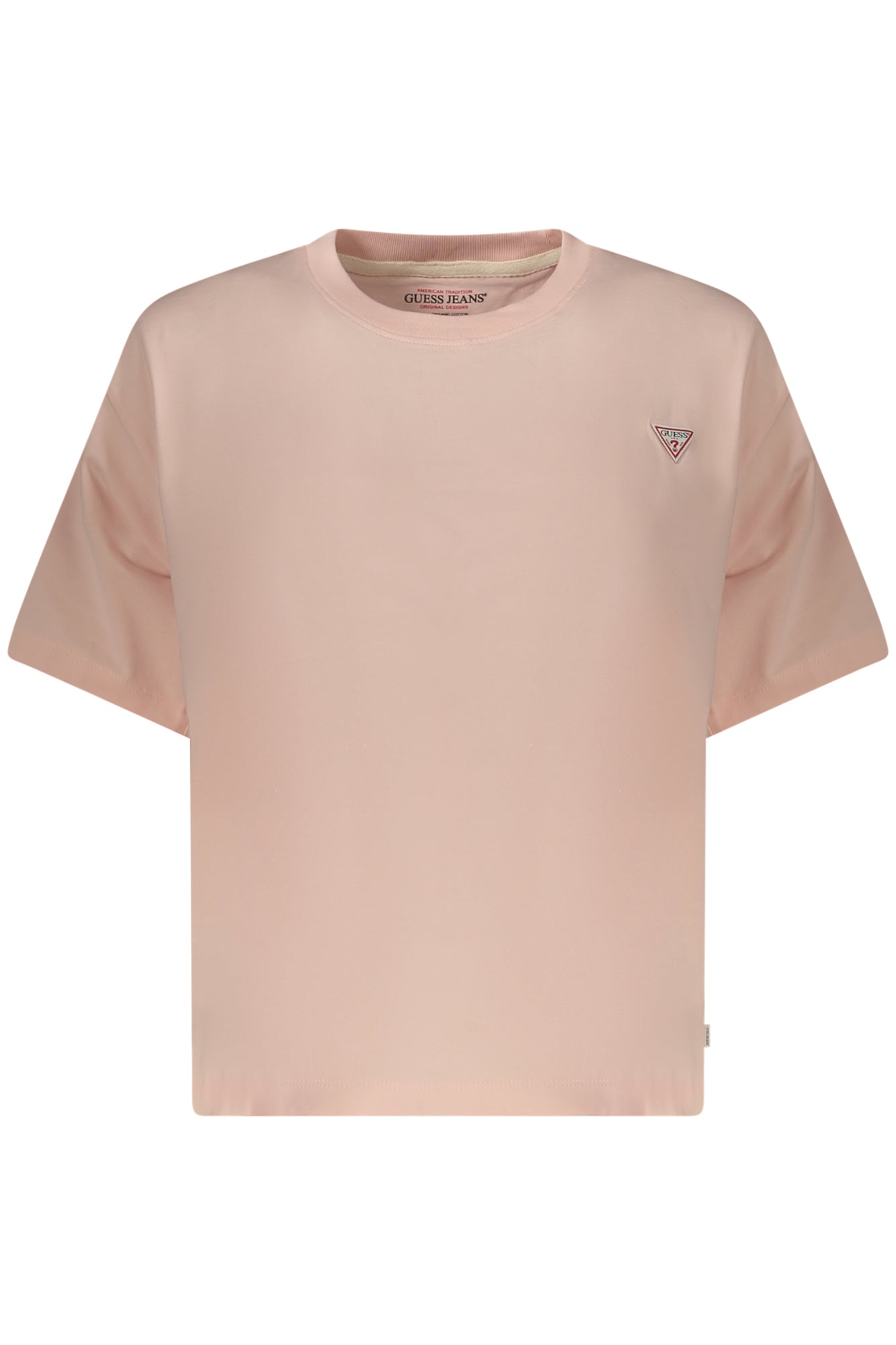 T-SHIRT EM ALGODÃO GUESS JEANS MULHER ROSA