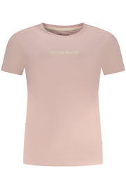 T-SHIRT EM ALGODÃO GUESS JEANS MULHER ROSA