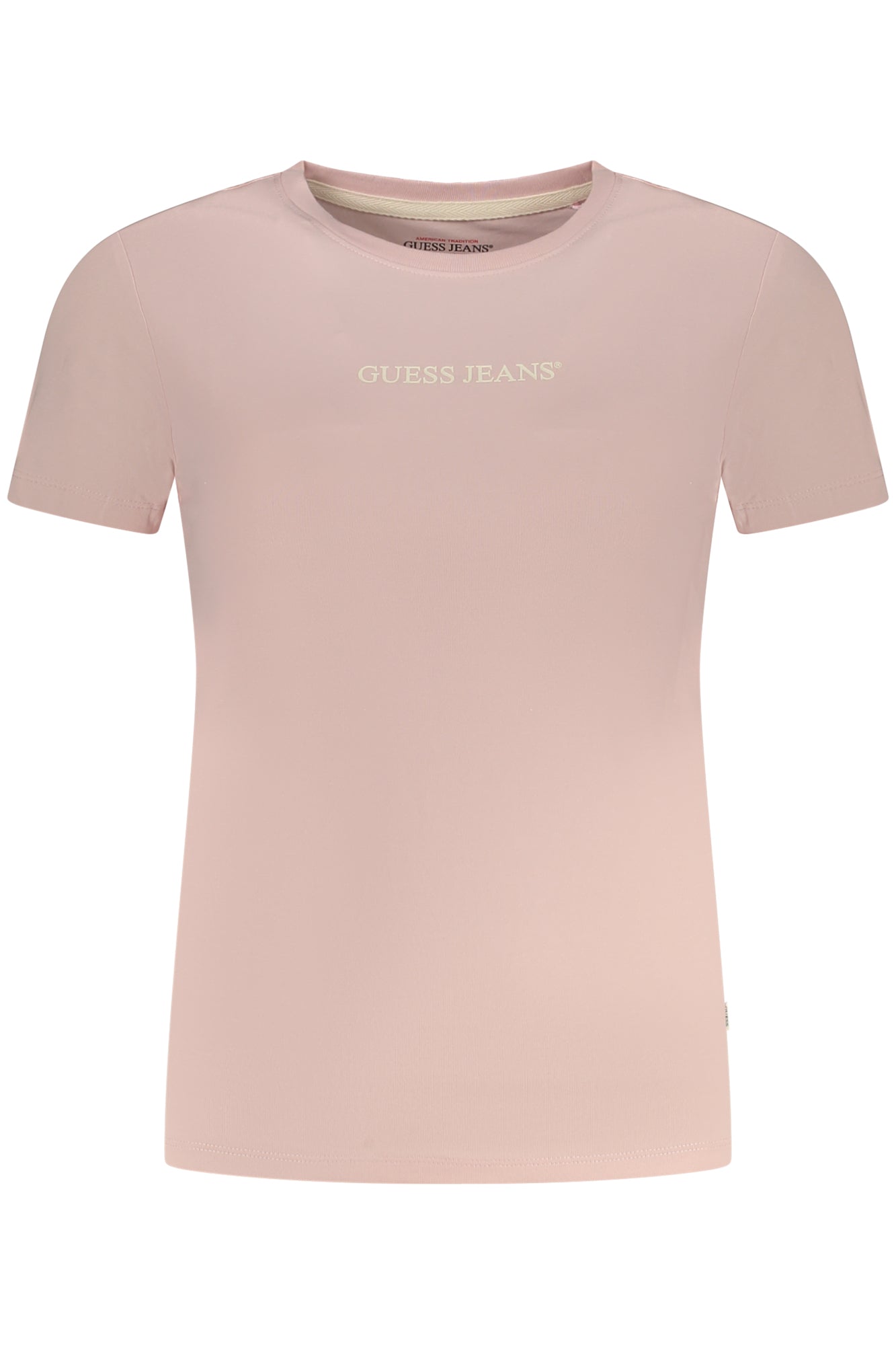 T-SHIRT EM ALGODÃO GUESS JEANS MULHER ROSA