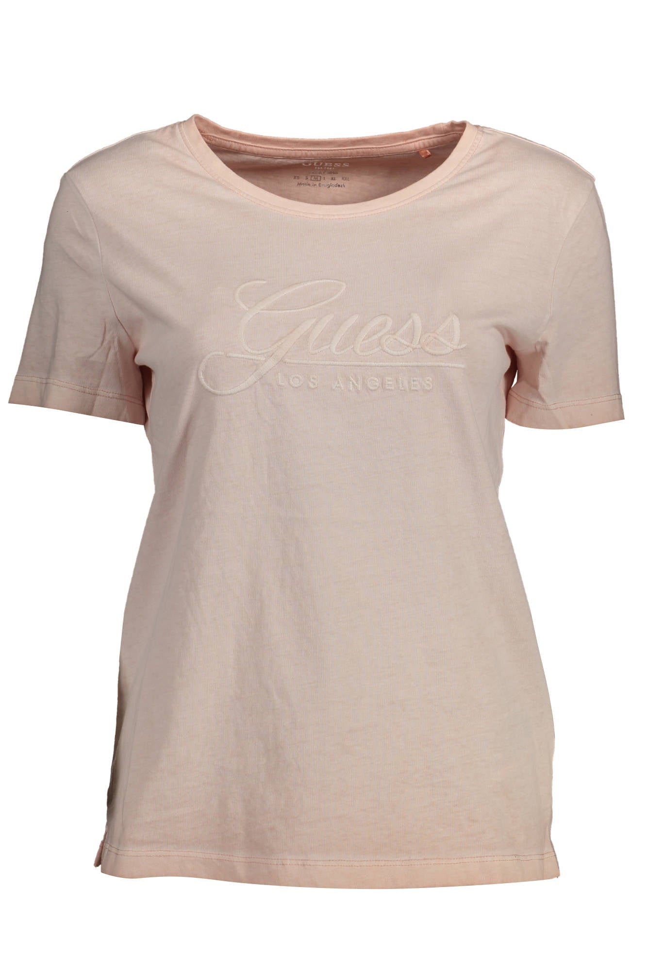 T-SHIRT DE MANGA CURTA FEMININA GUESS JEANS ROSA