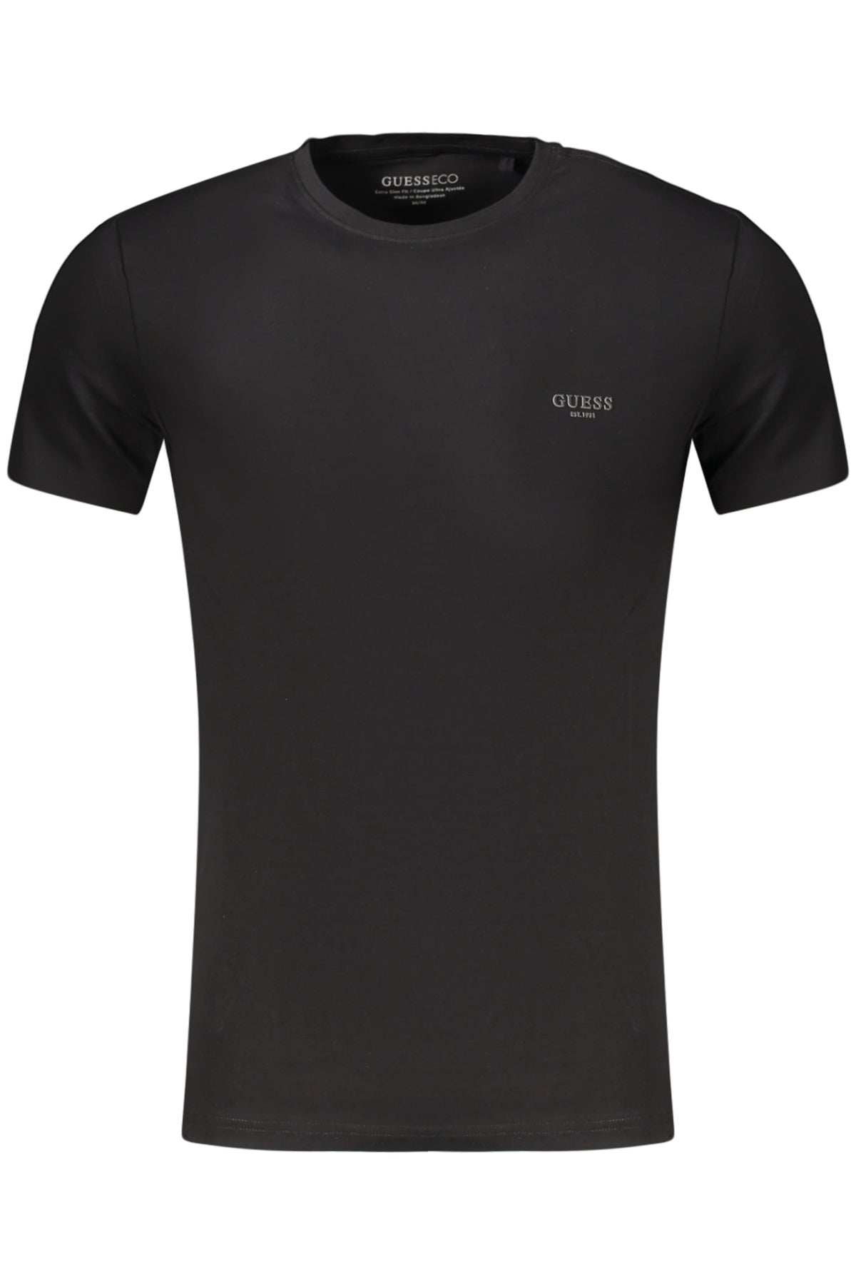 T-SHIRT EM ALGODÃO GUESS JEANS HOMEM PRETA