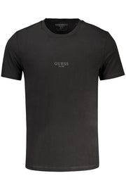 T-SHIRT EM ALGODÃO GUESS JEANS HOMEM PRETA