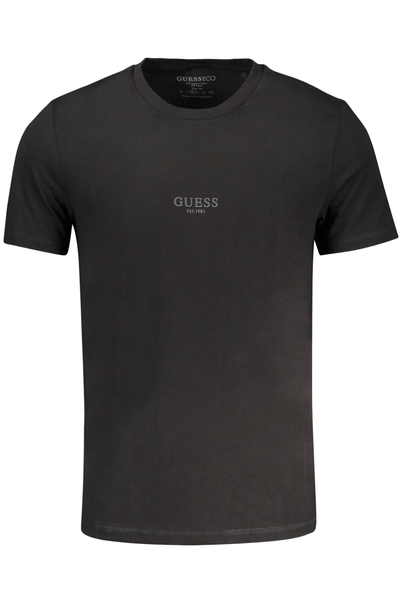 T-SHIRT EM ALGODÃO GUESS JEANS HOMEM PRETA