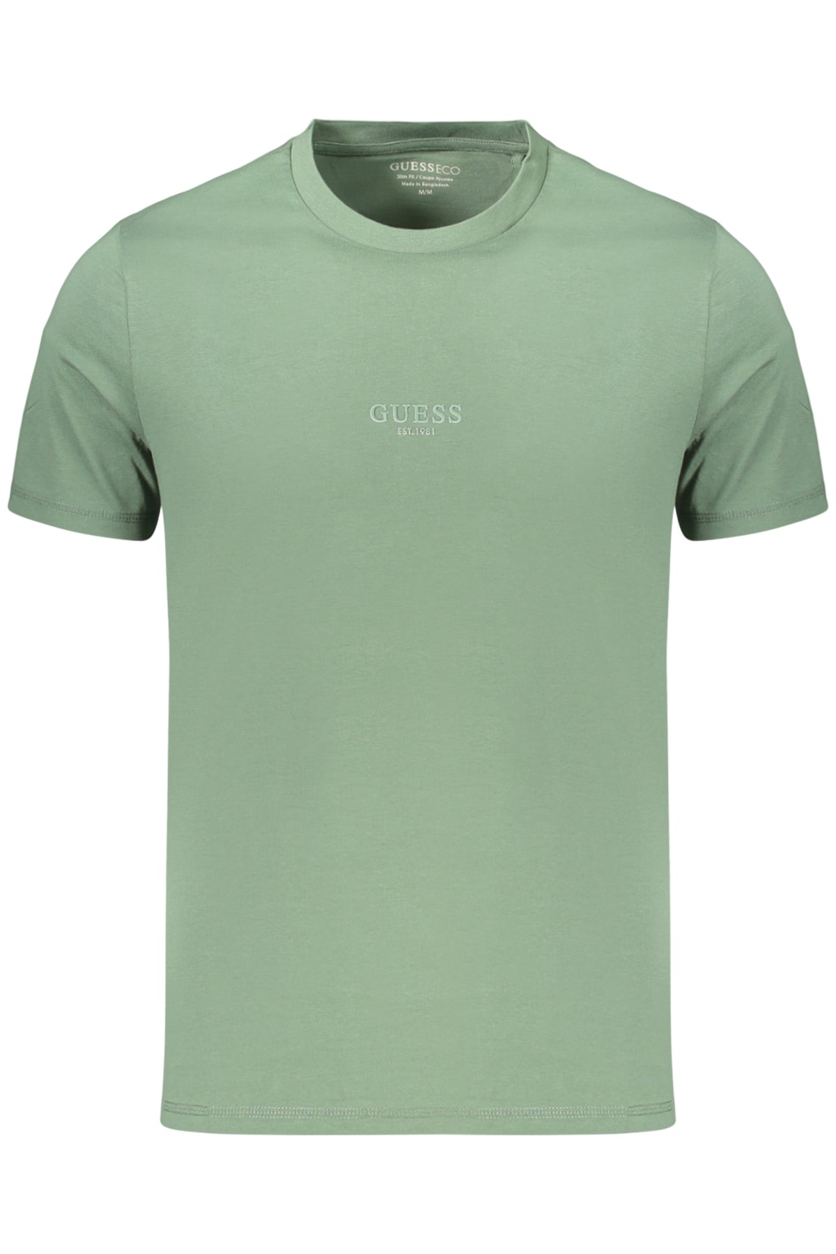 T-SHIRT EM ALGODÃO GUESS JEANS HOMEM VERDE