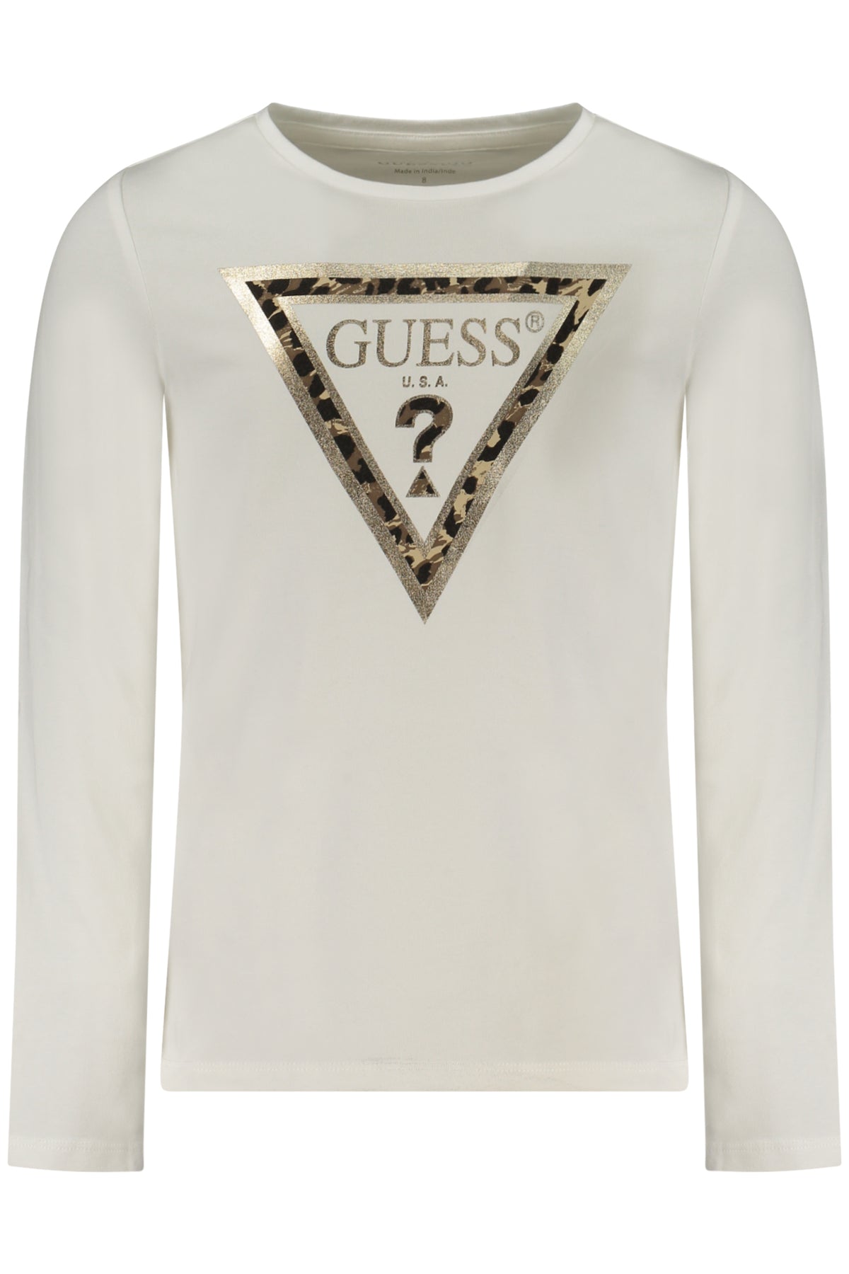 T-SHIRT EM ALGODÃO GUESS JEANS CRIANÇA BRANCA
