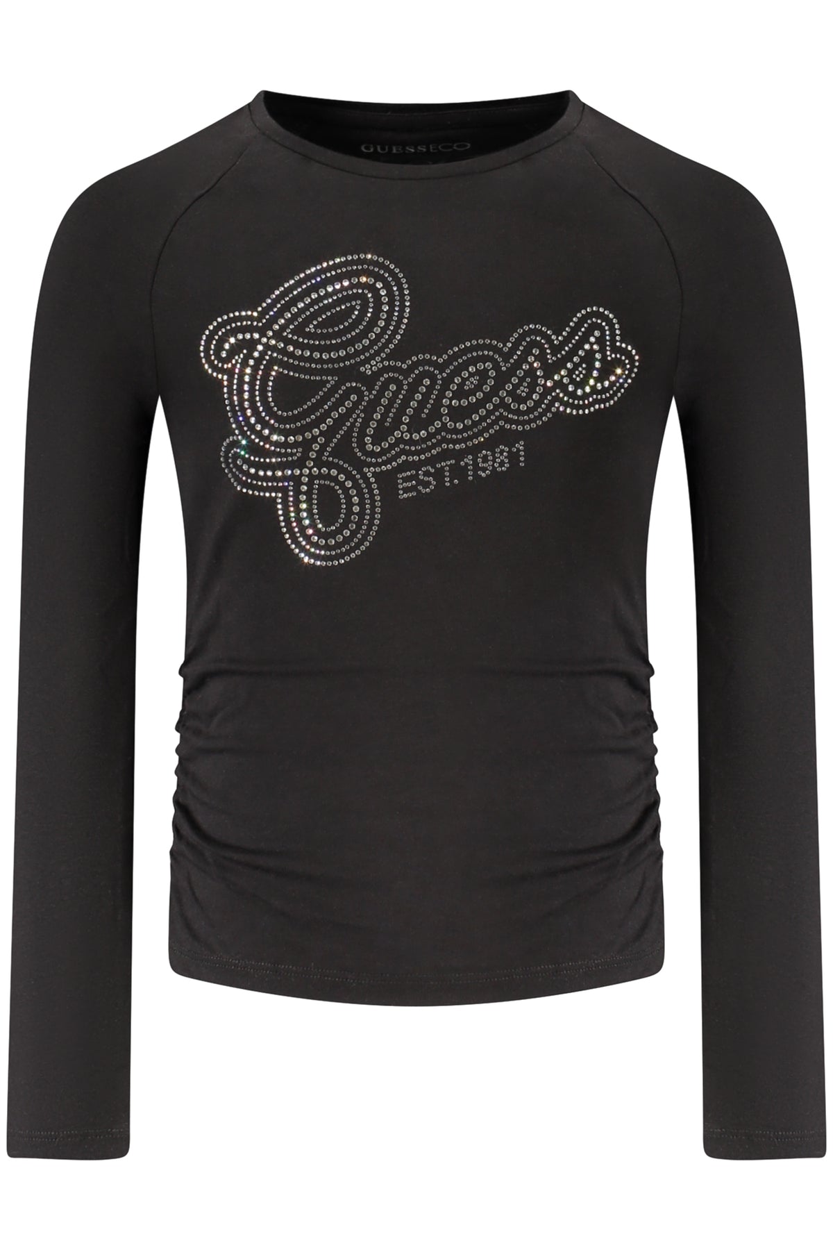 T-SHIRT EM ALGODÃO GUESS JEANS CRIANÇA PRETA