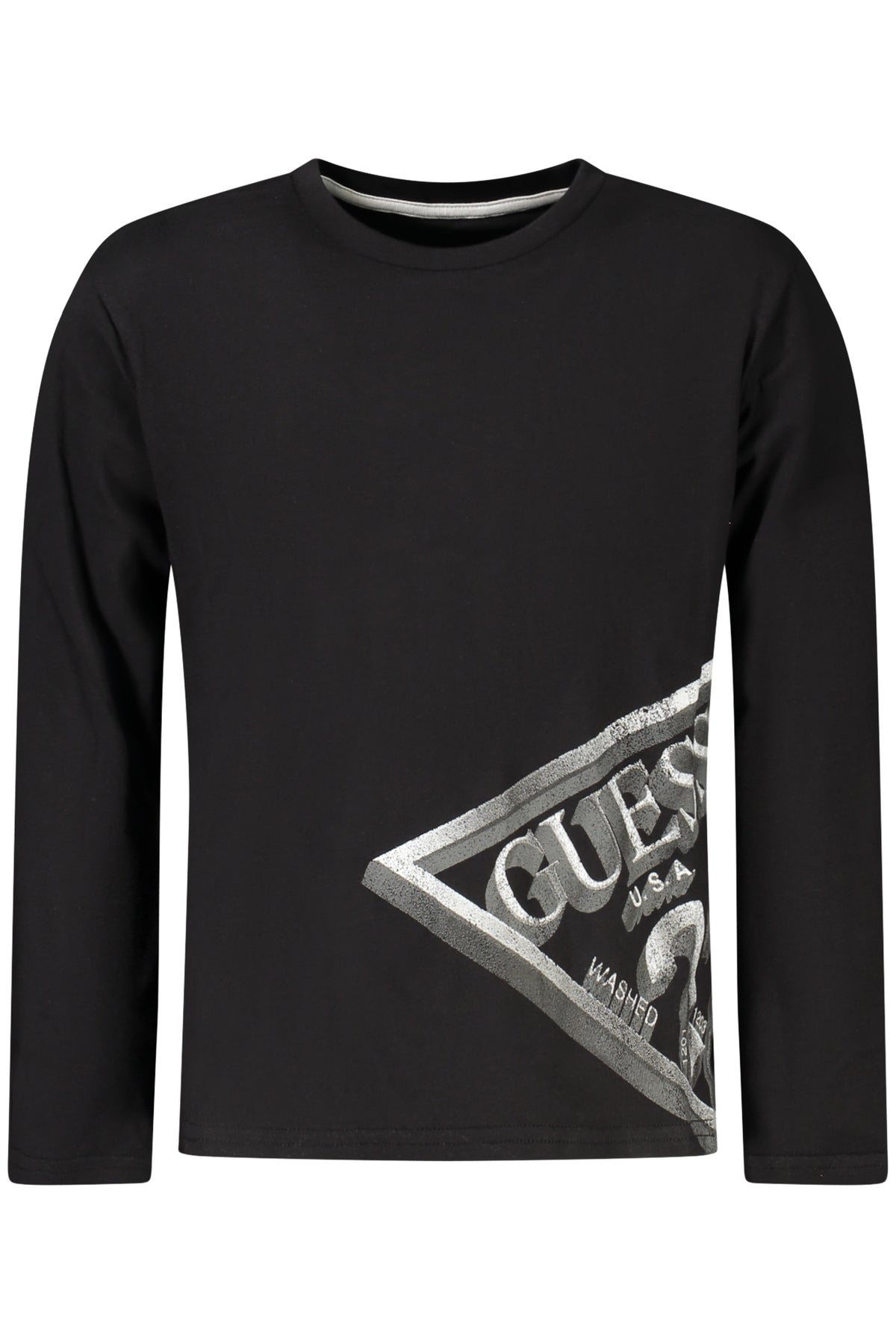 T-SHIRT EM ALGODÃO GUESS JEANS CRIANÇA PRETA