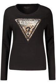 T-SHIRT EM ALGODÃO GUESS JEANS MULHER PRETA