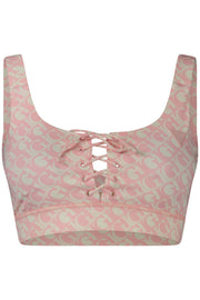 GUESS JEANS WOMEN'S PINK TOP