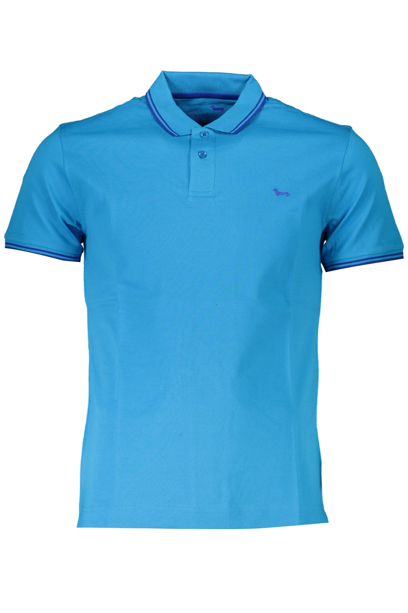 HARMONT & BLAINE MEN'S BLUE SHORT SLEEVE POLO SHIRT