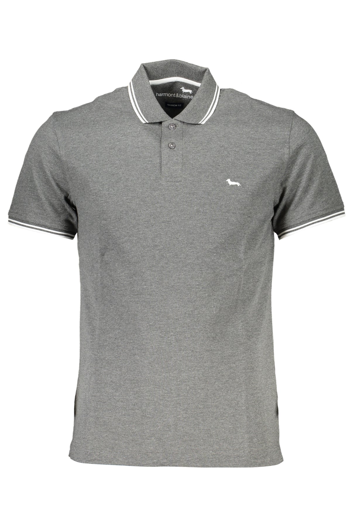 HARMONT &amp; CAMISA POLO DE MANGA CURTA CINZA MASCULINA BLAINE
