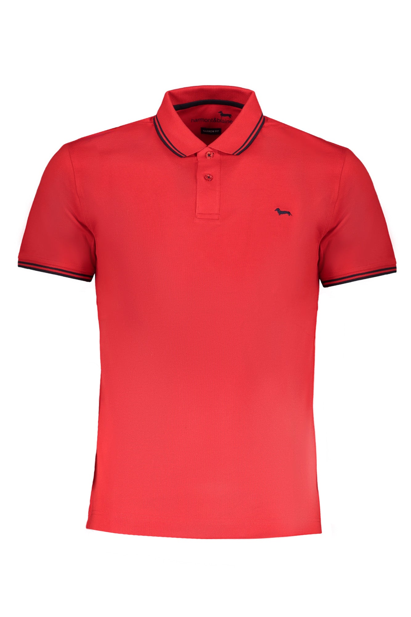 HARMONT & BLAINE MEN'S RED SHORT-SLEEVED POLO SHIRT