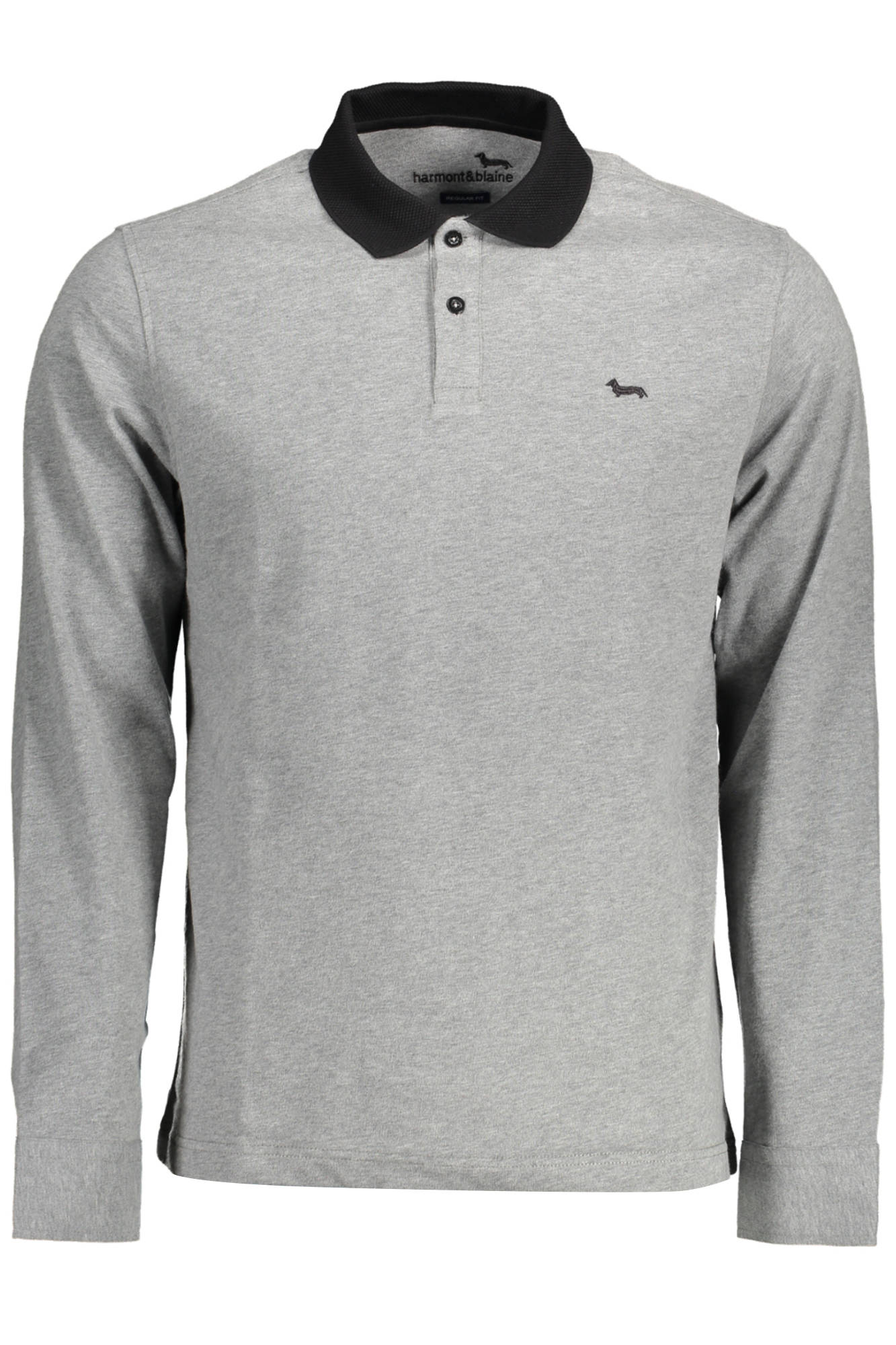 HARMONT &amp; CAMISA POLO MANGA COMPRIDA BLAINE HOMEM CINZA