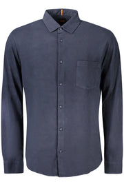 CAMISA EM ALGODÃO BOSS HOMEM AZUL