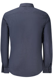 CAMISA EM ALGODÃO BOSS HOMEM AZUL