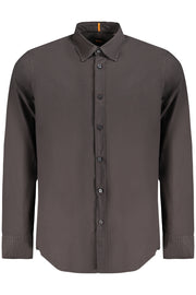 CAMISA EM ALGODÃO BOSS HOMEM PRETA