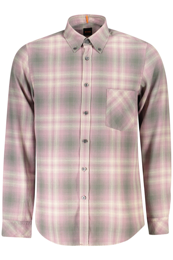 CAMISA HUGO BOSS MANGA COMPRIDA HOMEM ROSA