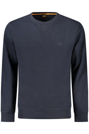 SWEATSHIRT EM ALGODÃO BOSS HOMEM AZUL