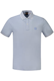 POLO EM ALGODÃO BOSS HOMEM AZUL CLARO