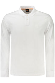 POLO EM ALGODÃO BOSS HOMEM BRANCO