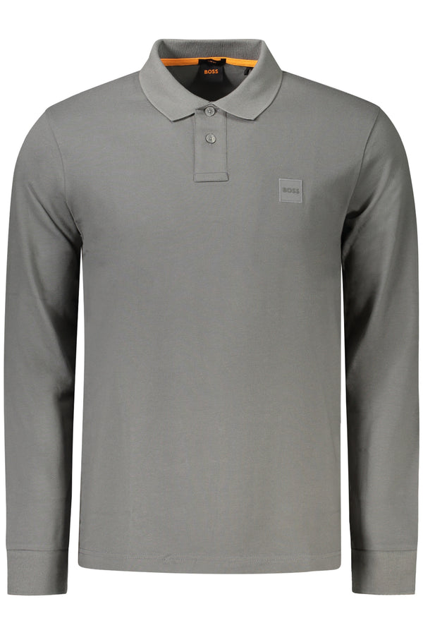 HUGO BOSS POLO MANGA COMPRIDA HOMEM CINZA