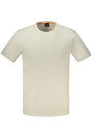 T-SHIRT EM ALGODÃO BOSS HOMEM BEGE
