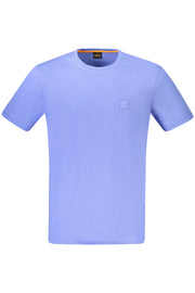 T-SHIRT EM ALGODÃO BOSS HOMEM AZUL