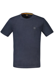 T-SHIRT EM ALGODÃO BOSS HOMEM AZUL