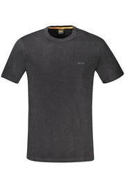 T-SHIRT EM ALGODÃO BOSS HOMEM PRETA
