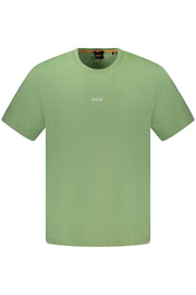 T-SHIRT EM ALGODÃO BOSS HOMEM VERDE