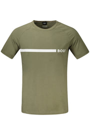 T-SHIRT EM ALGODÃO BOSS HOMEM VERDE