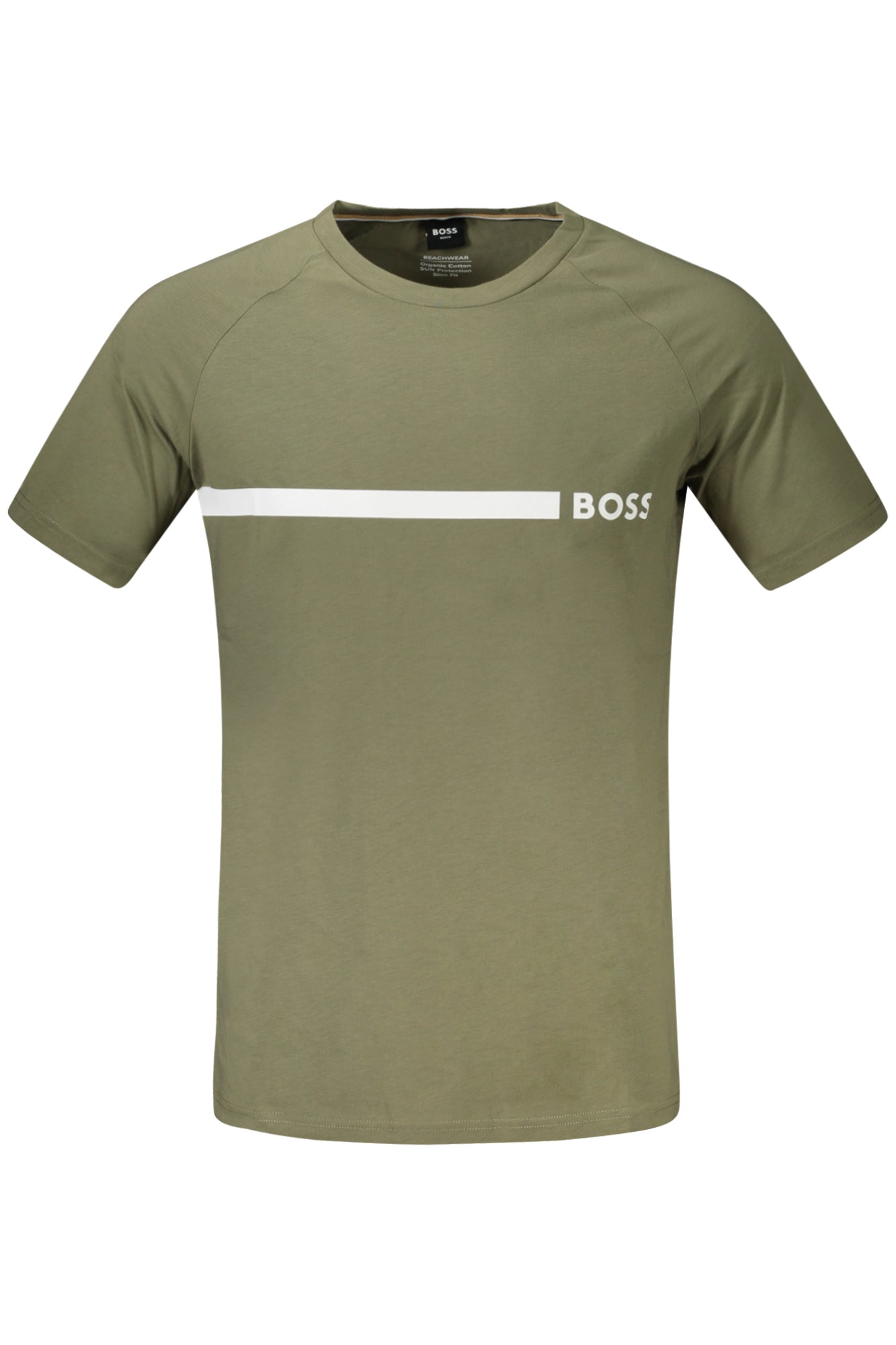 T-SHIRT EM ALGODÃO BOSS HOMEM VERDE