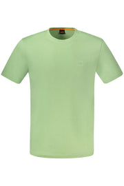 T-SHIRT EM ALGODÃO BOSS HOMEM VERDE