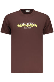 T-SHIRT EM ALGODÃO ICEBERG HOMEM CASTANHA