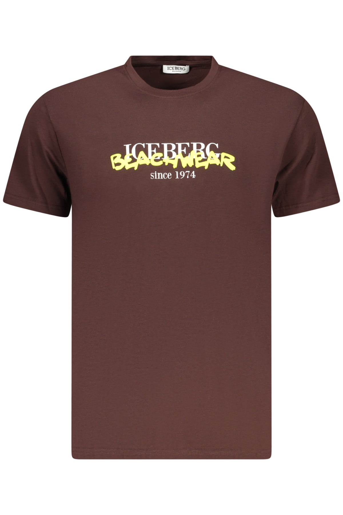 T-SHIRT EM ALGODÃO ICEBERG HOMEM CASTANHA