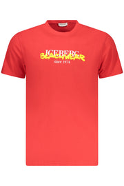 T-SHIRT EM ALGODÃO ICEBERG HOMEM VERMELHA