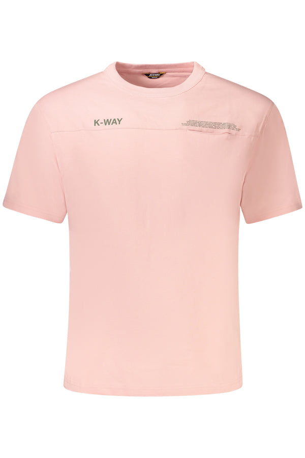 T-SHIRT MANGA CURTA K-WAY HOMEM ROSA