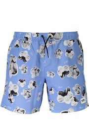 CALÇÕES DE BANHO COM LOGÓTIPO KARL LAGERFELD BEACHWEAR HOMEM AZUL CLARO