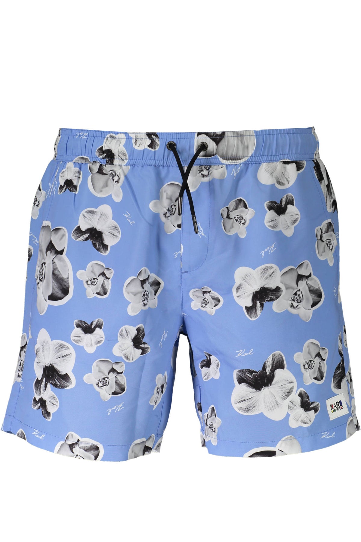 CALÇÕES DE BANHO COM LOGÓTIPO KARL LAGERFELD BEACHWEAR HOMEM AZUL CLARO