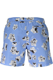 CALÇÕES DE BANHO COM LOGÓTIPO KARL LAGERFELD BEACHWEAR HOMEM AZUL CLARO