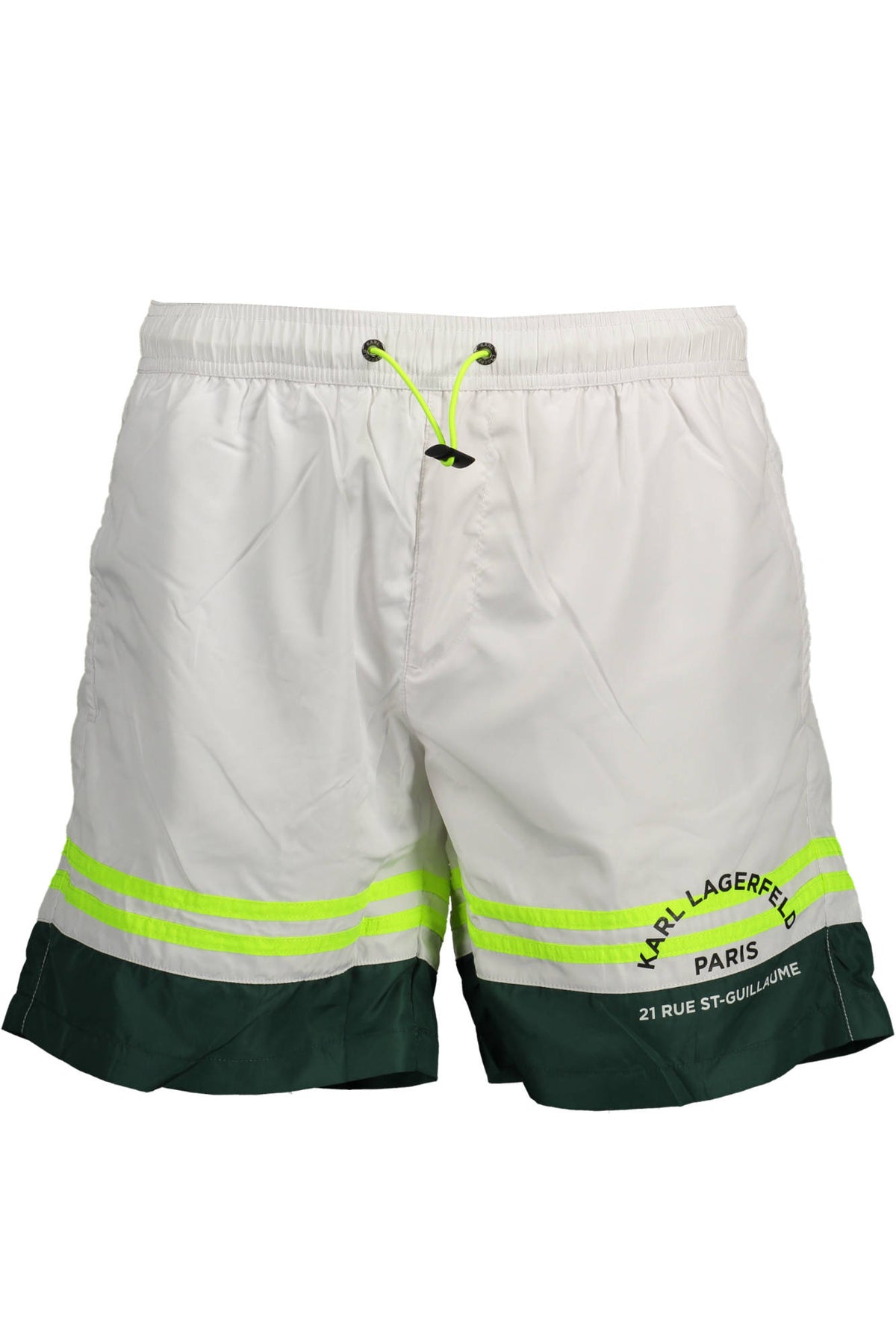 CALÇÕES DE BANHO COM ATACADORES KARL LAGERFELD BEACHWEAR HOMEM BRANCOS