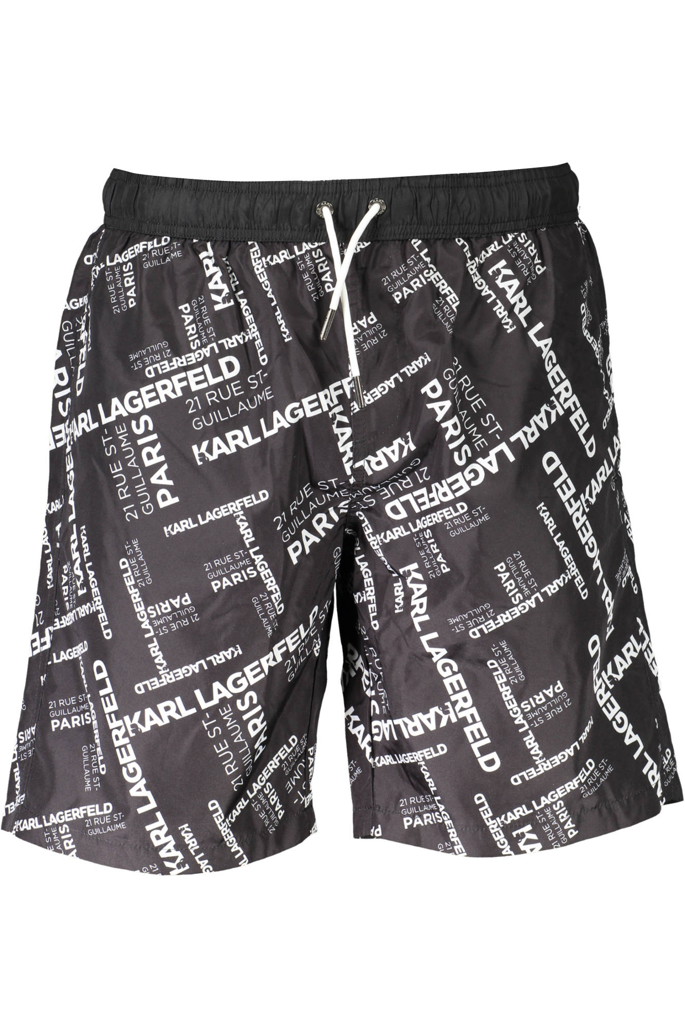 CALÇÕES DE BANHO COM ATACADORES KARL LAGERFELD BEACHWEAR HOMEM PRETOS